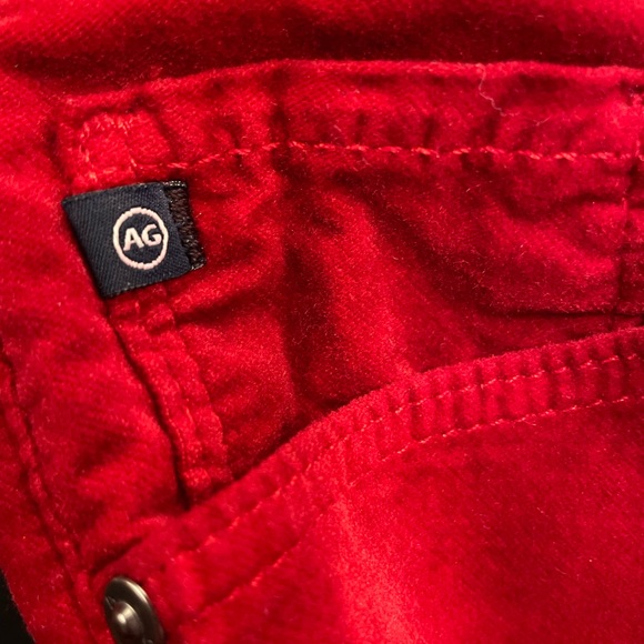 AG Farrah Skinny Red Velvet Jeans - Picture 5 of 16